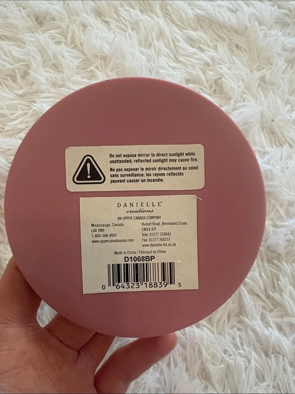 Pink Rotating Vanity Mirror - Compact Desk Makeup Mirror